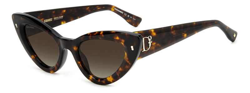 Okulary DSQUARED2 D2-0092-S-086. Okulary przeciwsłoneczne, Kolor brązowy. Kobieta.