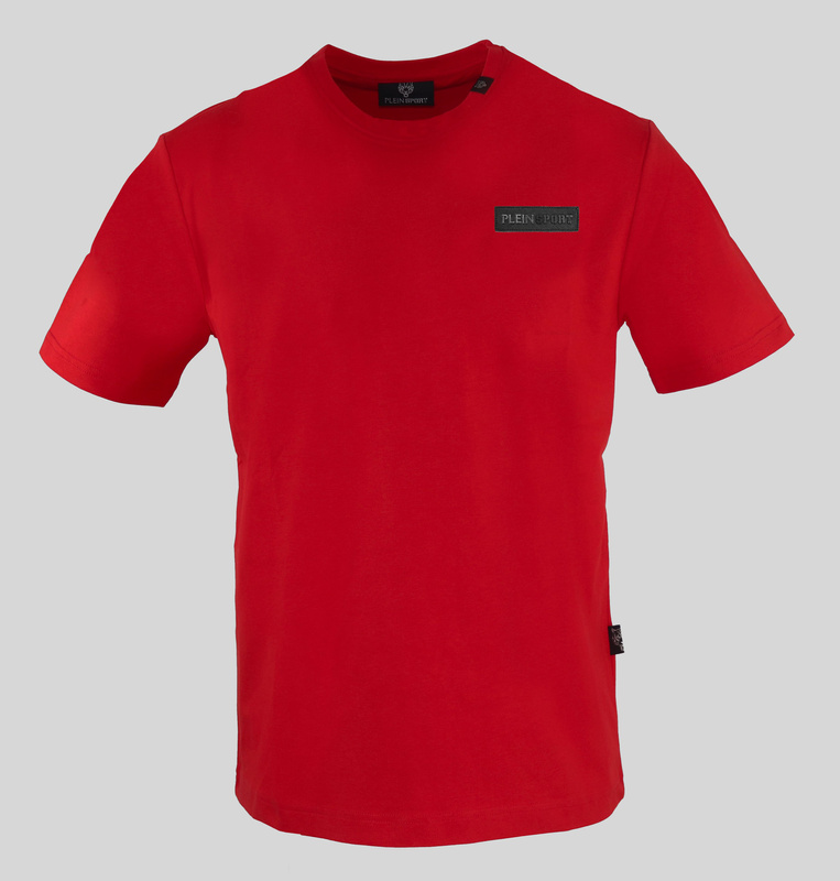 Koszulka T-shirt marki Plein Sport model TIPS414 kolor Czerwony. Odzież męska. Sezon: Wiosna/Lato
