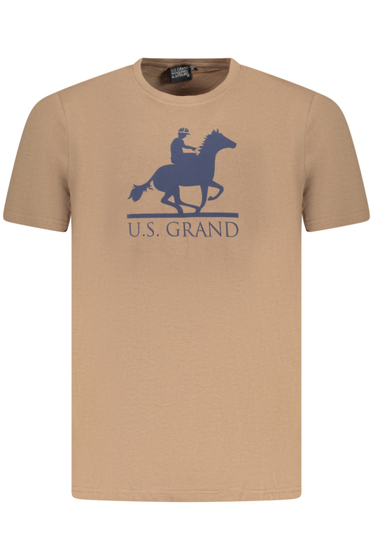 KOSZULKA Z KRÓTKIM RĘKAWEM US GRAND POLO MĘSKA BRĄZOWA