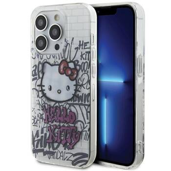 Hello Kitty HKHCP15XHDGPHT iPhone 15 Pro Max 6.7" biały/white hardcase IML Kitty On Bricks Graffiti