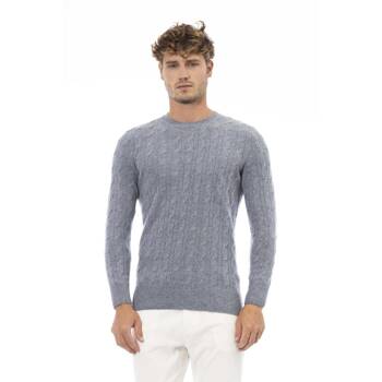 Swetry marki Alpha Studio model AU030C kolor Niebieski. Odzież męska. Sezon: Cały rok