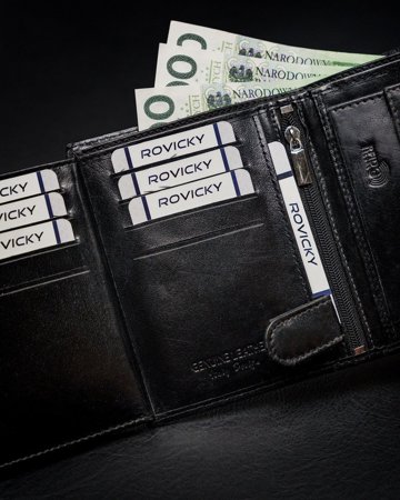 Skórzany męski portfel Rovicky N4-CMC