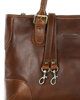 Torebka do ręki kuferek genuine leather made in Italy - MARCO MAZZINI brązowy